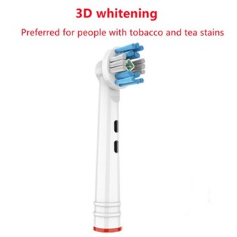 Løse Børstehoveder til Braun Oral-B Elektrisk Tandbørste - 4 stk - 3D Whitening Type