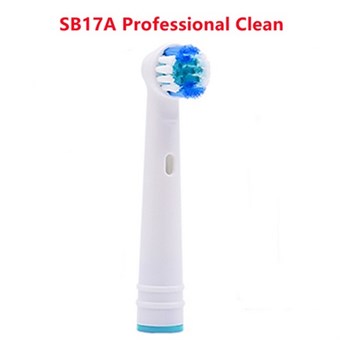 Løse Børstehoveder til Braun Oral-B Elektrisk Tandbørste - 4 stk - SB 17A Professional Clean