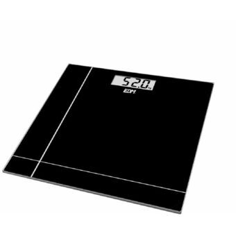 Digital badevægt EDM Krystal Sort 180 kg (26 x 26 x 2 cm)