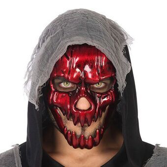 Maske Intens Rød Kranium Halloween Rød