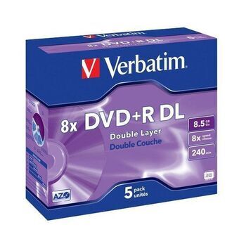 DVD-R Verbatim    8,5 GB 8x 5 pcs 5 enheder 8,5 GB 8x