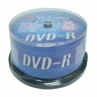 DVD-R Verbatim    16x 25 pcs 25 enheder 4,7 GB 16x