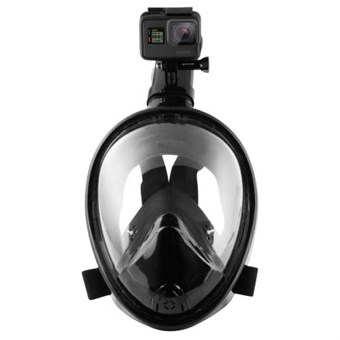 Puluz® Full Dry Snorkelmaske for GoPro - Small/Medium - Sort