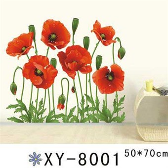 TipTop Wallstickers Attractived Red Poppy Theme
