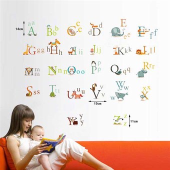 TipTop Wallstickers Animals English Letters