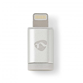 Lightning Adapter | Apple Lightning 8-pin | USB Micro-B Hun | Guldplateret | Aluminium | Cover Window Box