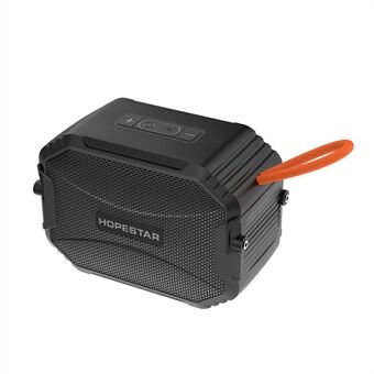 HOPESTAR T8 bærbar Outdoor genopladelig vandtæt Bluetooth-højttaler TF-kort FM trådløs musikafspiller - sort
