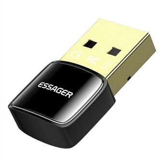 ESSAGER Bluetooth Adapter Desktop PC Trådløs BT5.0 USB-modtager Kompatibel med Window 8/10/11 Driver-fri