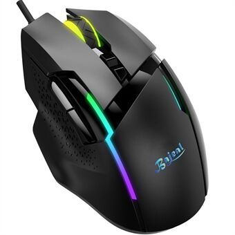 BAJEAL G3 Mechanical RGB Gaming Mouse E-Sports Wied Mouse 7-knappers programmerbare mus 6-Speed DPI Mus