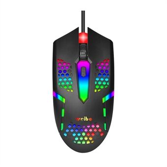 WEIBO M37 USB Wired Gaming Mus Honeycomb Hollow RGB Glowing Gamer Mouse til PC Computer