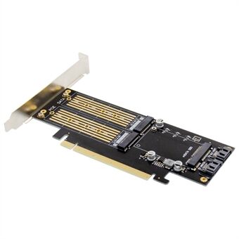 2280 PCI-E 3.0 X16 til NGFF M.2 NVMe AHCI SSD-adapterkort til M-nøgle B-nøgle mSATA Solid State Drive