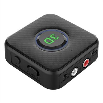 B8 2-i-1 Bluetooth 5.1-modtagersender RCA 3,5 mm AUX Audio 3D-lydadapter til bil-tv-højttaler