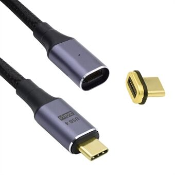 UC-034-BK magnetisk stik USB4 han til han USB-C-kabel 20 Gbps 100 W opladerledning 8K / 5K videokabel