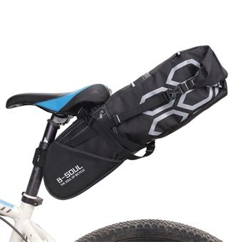B-SOUL 10L mountainbike cykelsæde sadeltaske stor kapacitet vandtæt reflekterende cykelhaleopbevaringspose
