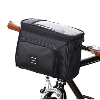 5L PVC cykel vandtæt opbevaringspose berøringsskærm telefon lommeisolering cykelhåndtag frontpose