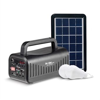 ISOLAR multifunktionel mini bærbar Solar med USB-hukommelseskort MP3-musikafspilningsfunktion Outdoor camping nødbelysningssystem