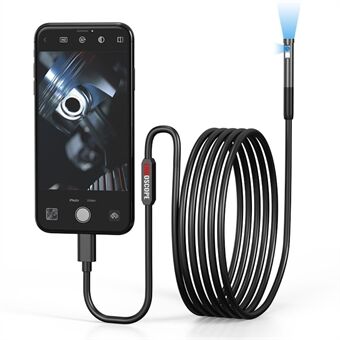 W300 1 m tråd 8 mm dobbelt linse endoskop IP67 vandtæt 1080P borescope inspektionskamera til iOS Android