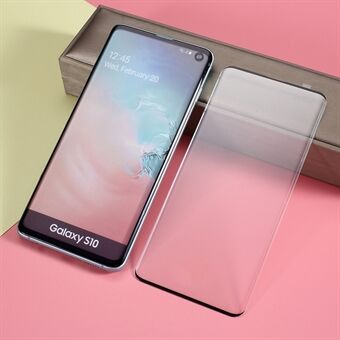 Fuld størrelse hærdet glas skærmfilmcover til Samsung Galaxy S10 (oplåsning med fingeraftryk)