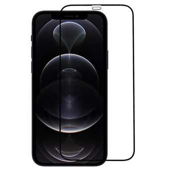 RURIHAI Til iPhone 12 Pro Max 6,7 tommer 0,1 mm Ultratynd HD-skærmbeskytter Sekundær hærdning 2,5D Fulddæksel Anti-ridse AGC glasfilm