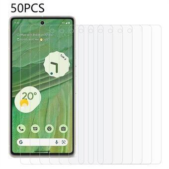 50 stk / sæt til Google Pixel 7 5G hærdet glas anti-ridse film 0,3 mm 2,5D Arc Edge telefon skærmbeskytter