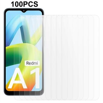 100 STK til Xiaomi Redmi A1 4G / A2 4G Anti-ridse HD klar skærmbeskytter hærdet glas skærmfilm