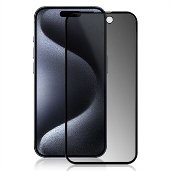 MOCOLO Anti-Spy Screen Protector til iPhone 15 Pro Full Glue 3D Buet Kant Hærdet Glas Skærmbeskyttelsesfilm