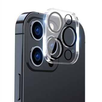 ENKAY HAT-PRINCE Til iPhone 14 Pro /14 Pro Max kameralinsebeskytter Hærdet glas fuld størrelse beskyttelsesfilm, sort Ring