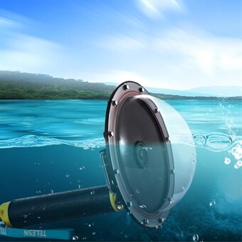 TELESIN GP-DMP-T05 30M vandtæt kuppelport undervandshuskassedæksel med flydende håndtagsudløser til GoPro Hero 7/6/5