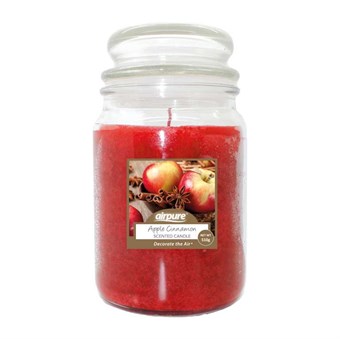 AirPure Scented Candle 500 gram - Cinnamon - Lys tilsat Æterisk Olie - Æbleduft