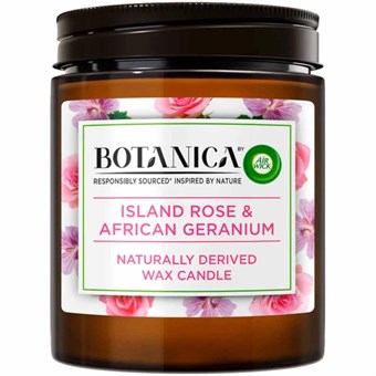 Air Wick - Botanica Duftlys - Island Rose & African Geranium - 205 Gram