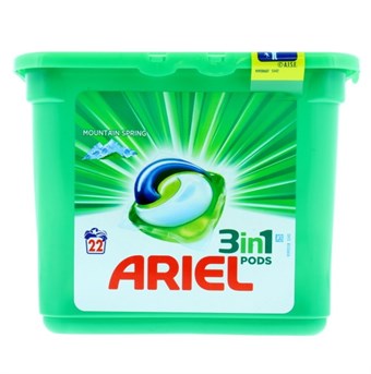 Ariel 3in1 Original Vasketabs - Mountain Spring - 22 stk.