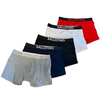 BALLOTINO - Boxershorts 5-Pak Low Rise Tight Trunks - (Vælg Størrelse)