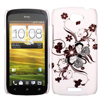 HTC ONE S Sommerfugle Cover (Brun)