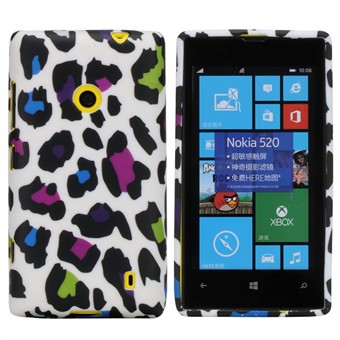 Motiv Silikone Cover til Lumia 520 (Farvede Dots)