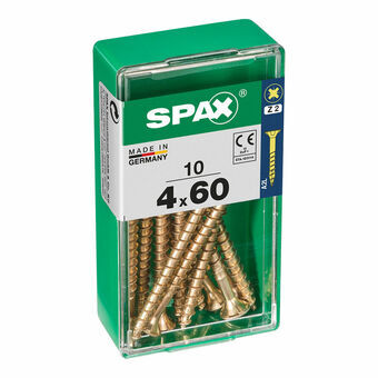 Æske med skruer SPAX 4081020400601 træskrue Fladt hoved (4 x 60 mm) (4,0 x 60 mm)