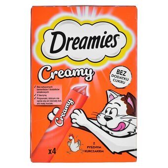 Snack for Cats Dreamies Creamy 4 x 10 g Kylling