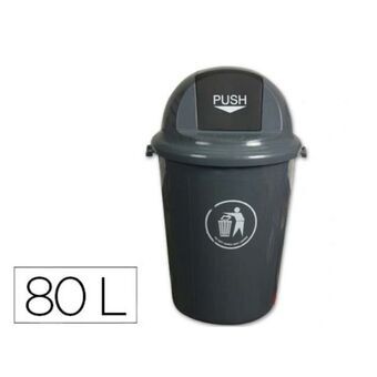 Papirkurv Q-Connect KF04237 Grå Plastik 80 L