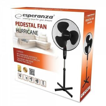 Fritstående ventilator Esperanza EHF001KK Sort 50 W