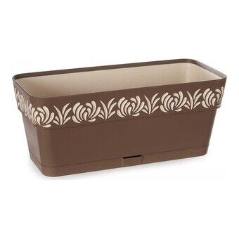 Self-watering planter Gaia Brun Plastik (13,3 x 12,3 x 29,3 cm)