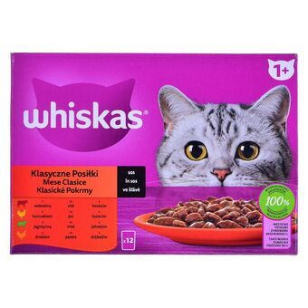 Kattemad Whiskas Classic Meals Kylling Oksekød Lam Fugle 12 x 85 g