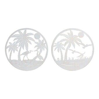 Dekorativ figur DKD Home Decor Palmer Metal (2 pcs) (40 x 1 x 40 cm)