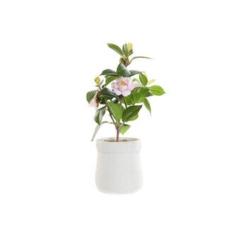 Dekorativ plante DKD Home Decor Hvid Grøn Pink PVC EVA (23 x 18 x 38 cm)