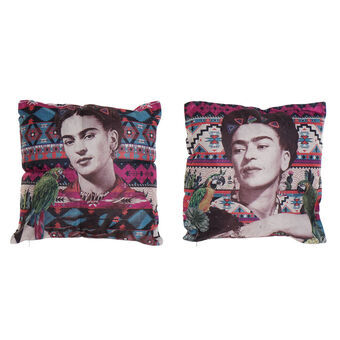 Pude DKD Home Decor Frida Kahlo Multifarvet Polyester (2 pcs) (45 x 10 x 45 cm)