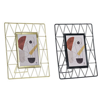 Fotoramme DKD Home Decor Metal Krystal Moderne (2 pcs) (19.5 x 3 x 24.5 cm)