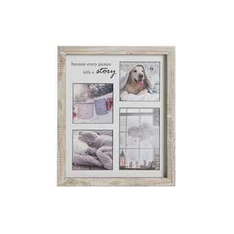 Fotoramme DKD Home Decor Story Træ Krystal Natur Moutain Træ MDF (26 x 2,5 x 31 cm) (2 enheder) (12 enheder)