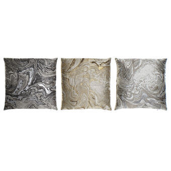 Pude DKD Home Decor Jacquard Polyester (45 x 10 x 45 cm) (3 pcs)