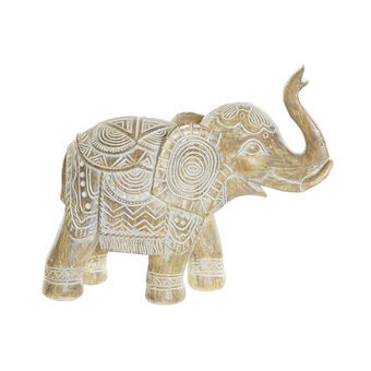 Dekorativ figur DKD Home Decor Elefant Natur Harpiks (18 x 8 x 15 cm)