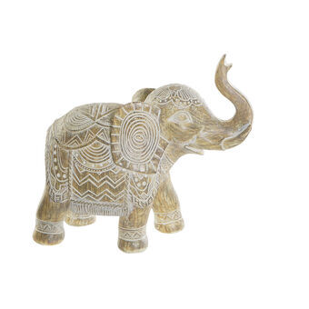 Dekorativ figur DKD Home Decor Elefant Natur Harpiks (20 x 9,5 x 17,5 cm)