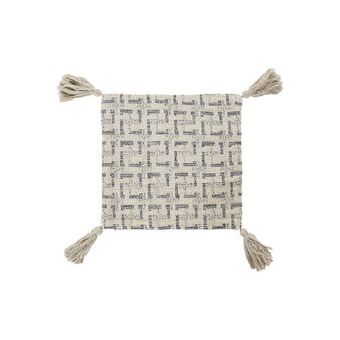 Pudebetræk DKD Home Decor Beige Moderne Frynse (45 x 3 x 45 cm)