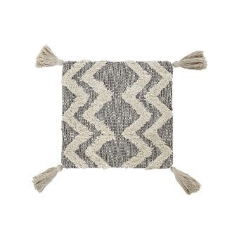 Pudebetræk DKD Home Decor Grå Beige Moderne Frynse (45 x 3 x 45 cm)